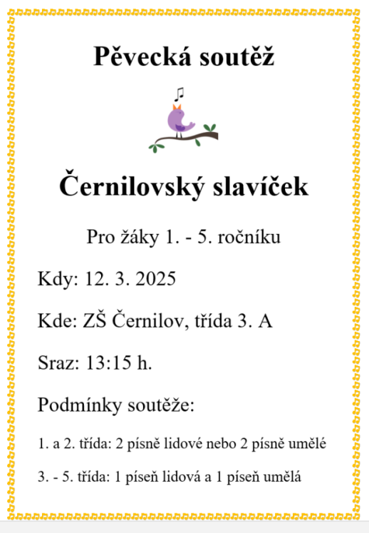 Černilovský slavíček