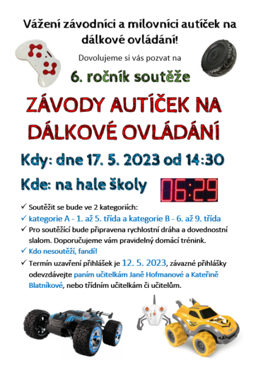 Závody autíček na dálkové ovládání