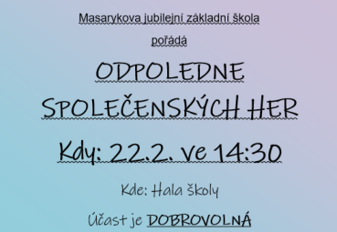 Odpoledne společenských her