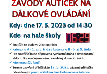 Závody autíček na dálkové ovládání